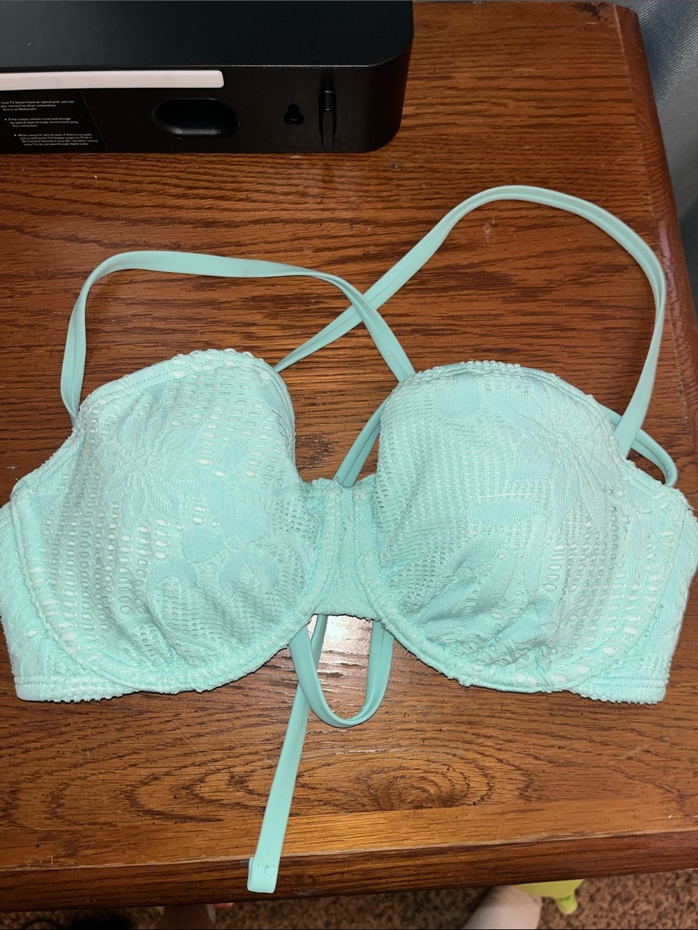 Shade & Shore Mint Lace Bikini Top
